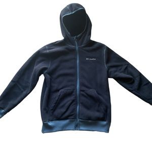 Columbia Boys Black/Gray Zip Up Hoodie Jacket Size 14/16